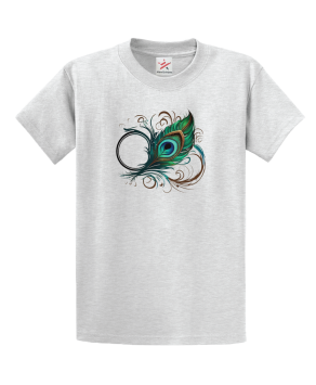 Infinity symbol with peacock feather Unisex Kids And Adults T-Shirt